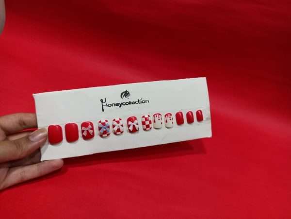 Candy Red Press-On Nails - Image 3