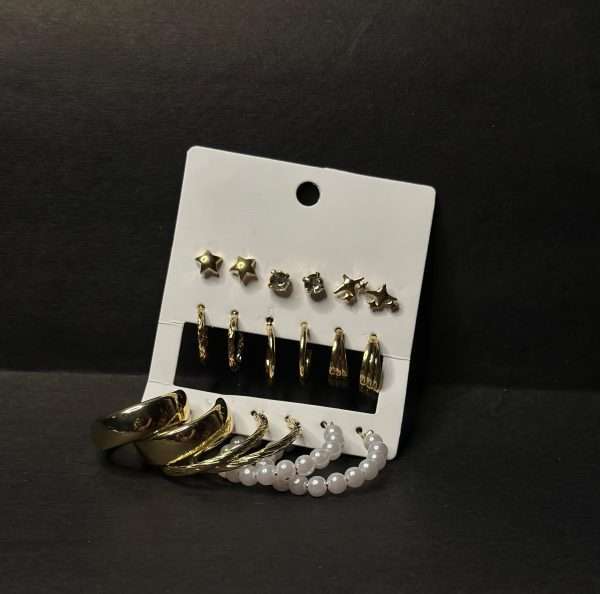 9-in-1 Gold Earring Set ✨ - Image 2