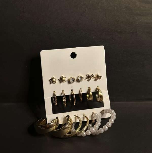 9-in-1 Gold Earring Set ✨