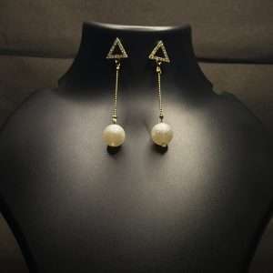 Triangle Drop Earrings – Elegant Gold Edition