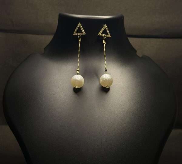 Triangle Drop Earrings – Elegant Gold Edition