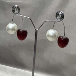 Cherry Pearl Dangle Earrings