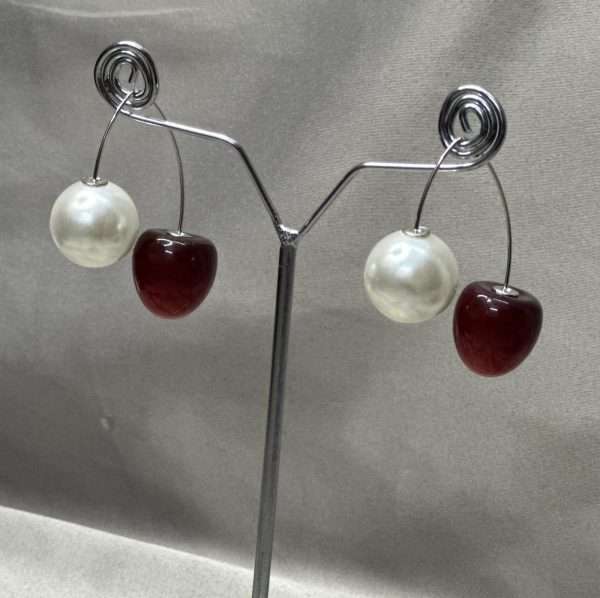 Cherry Pearl Dangle Earrings