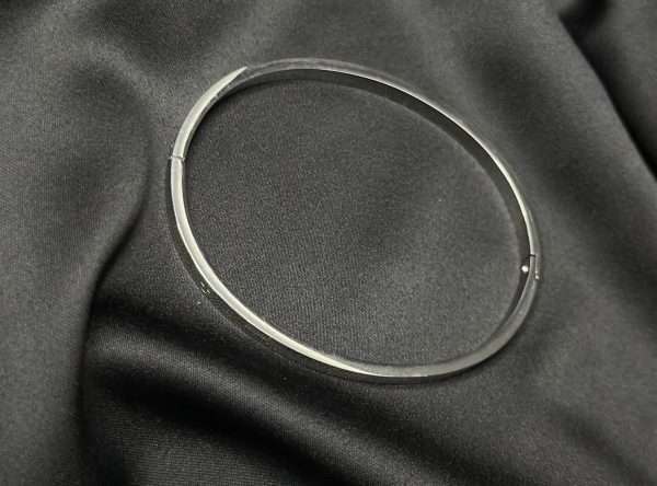 Sleek Stainless Steel Bangle Bracelet - Image 2