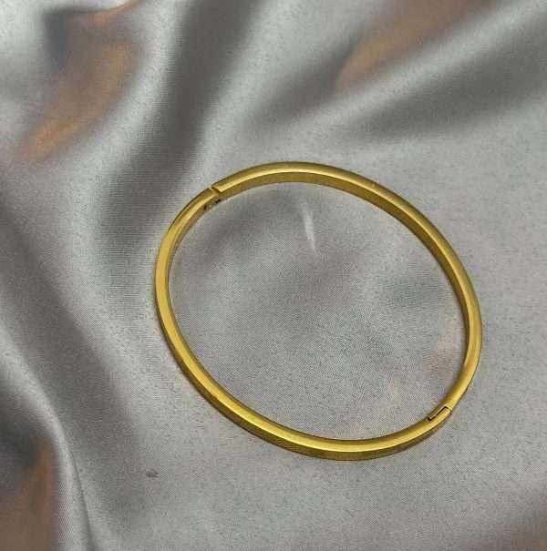 Gold-Plated Stainless Steel Bangle - Image 2