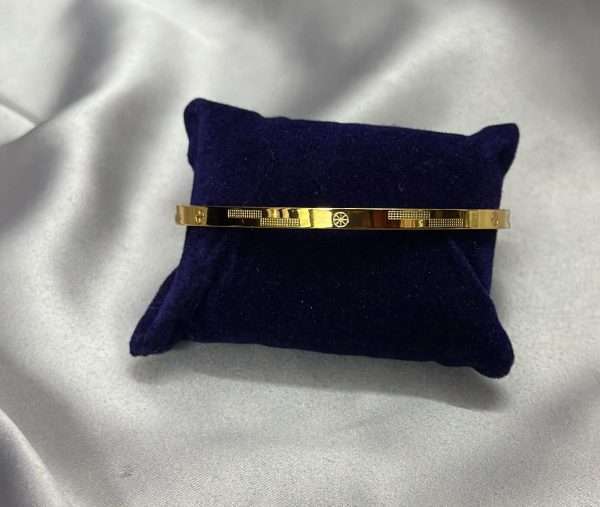 Gold-Plated Stainless Steel Bangle - Image 3
