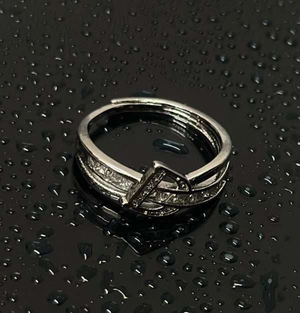 Elegant Silver Twist Ring