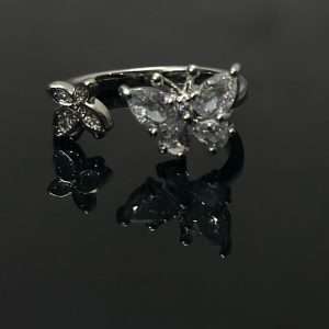 Delicate Butterfly Adjustable Ring