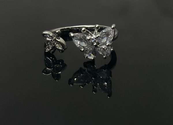 Delicate Butterfly Adjustable Ring