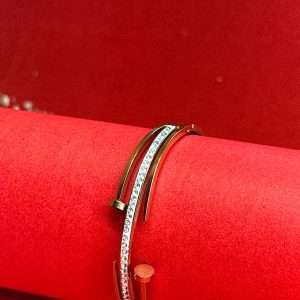 Elegant Dual-Tone Cuff Bracelet