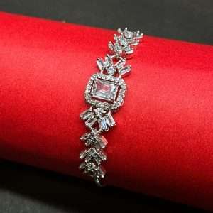 Radiant Princess-Cut Crystal Bracelet