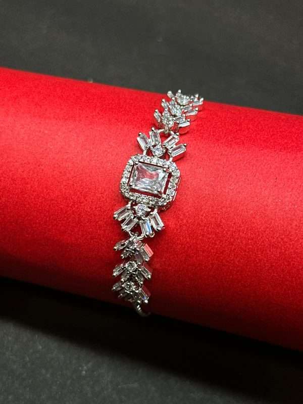 Radiant Princess-Cut Crystal Bracelet