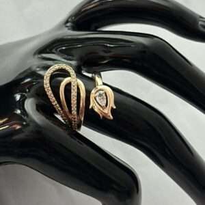 Rose Gold Charm Adjustable Ring