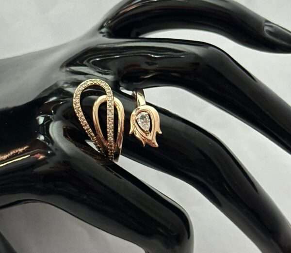 Rose Gold Charm Adjustable Ring